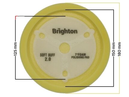 پد پولیش نرم روتاری 180 کاسه ای زرد برایتون (7 اینچ) - Brighton