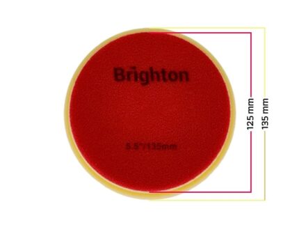 پد پولیش نرم روتاری 125 زرد برایتون (5 اینچ) - Brighton