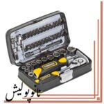 نمای کامل جعبه بکس 38 پارچه ترکیبی بیت و بکس 1/4 اینچ کنزاکس مدل 9438
