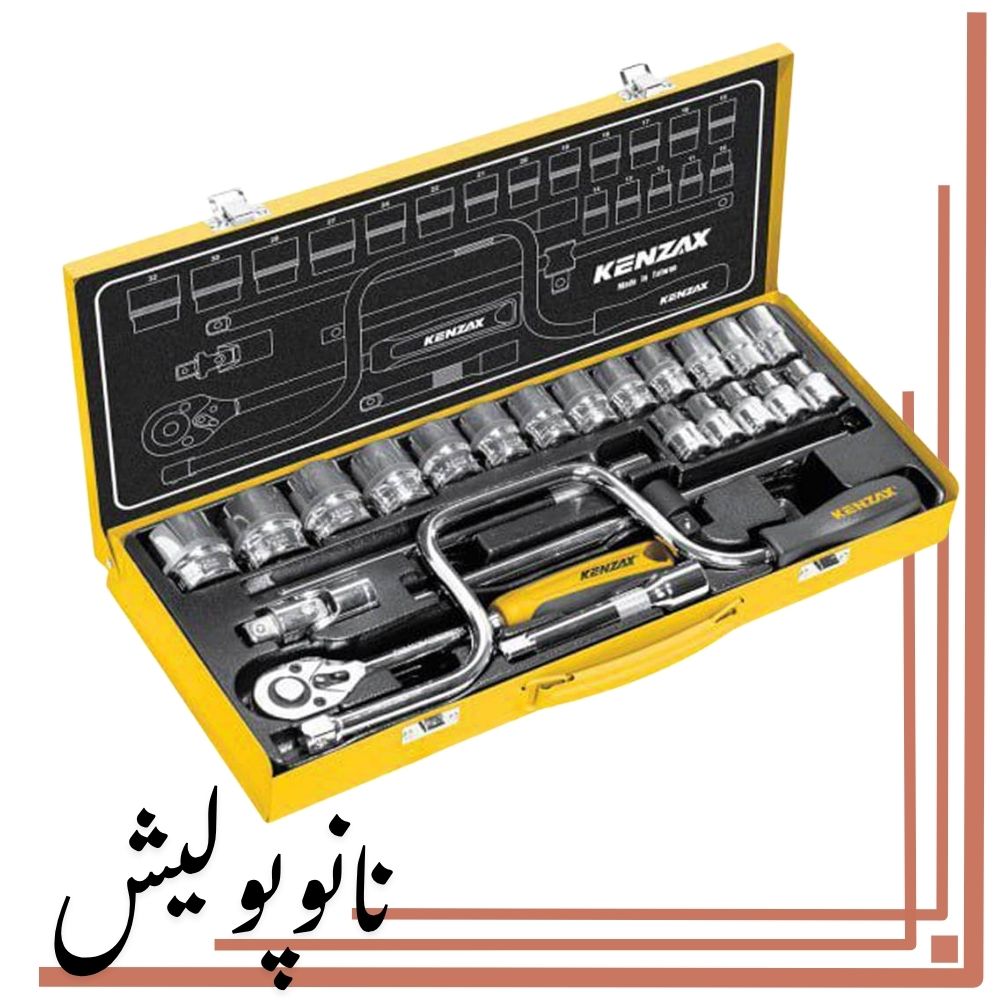 1 جعبه بکس 24 عددی 1/2 اینچ کنزاکس مدل 9424 مناسب تعمیرات خودرو و کارگاهی