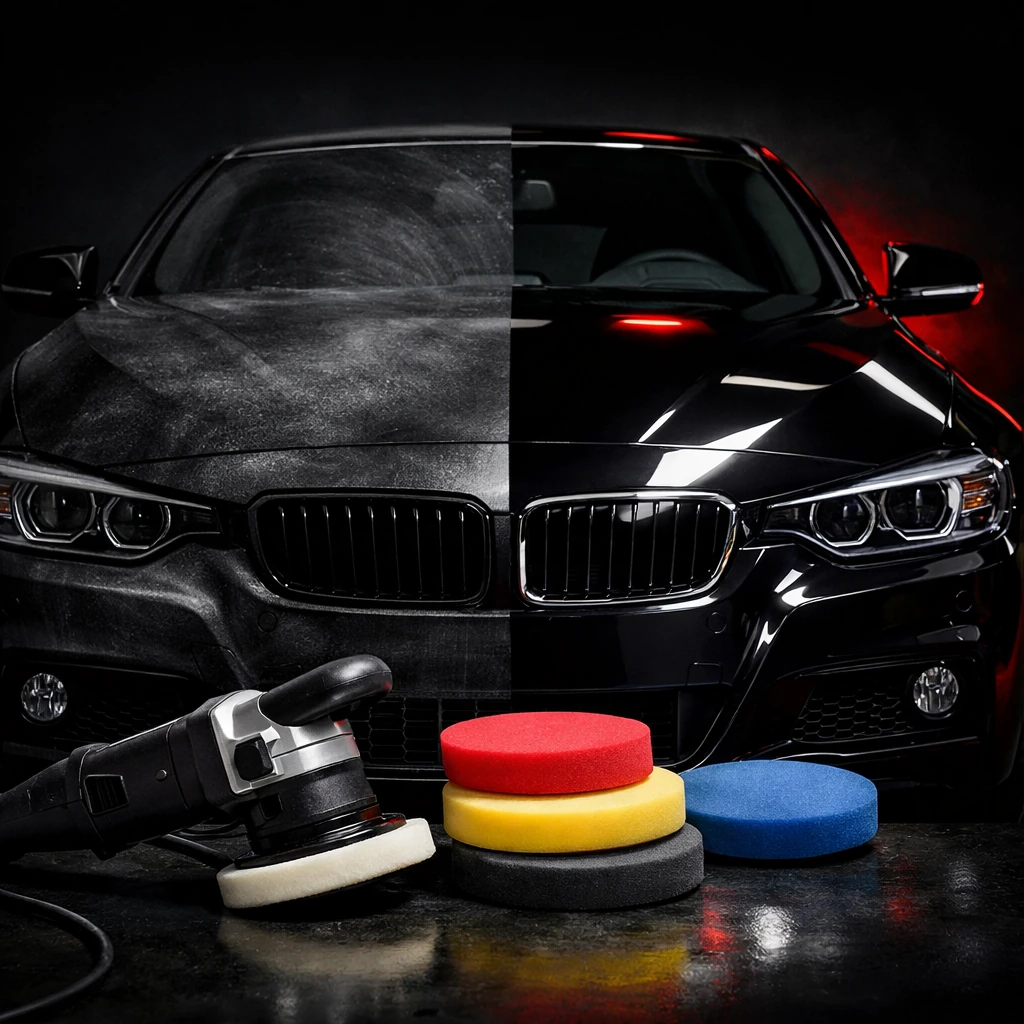 ترتیب صحیح مراحل پولیش بدنه خودرو؛ مقایسه قبل و بعد از پولیش حرفه‌ای